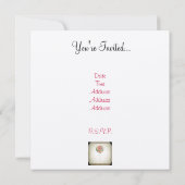 ヴィンテージ写真棒つきキャンデーパーティの招待状 招待状 (裏面)