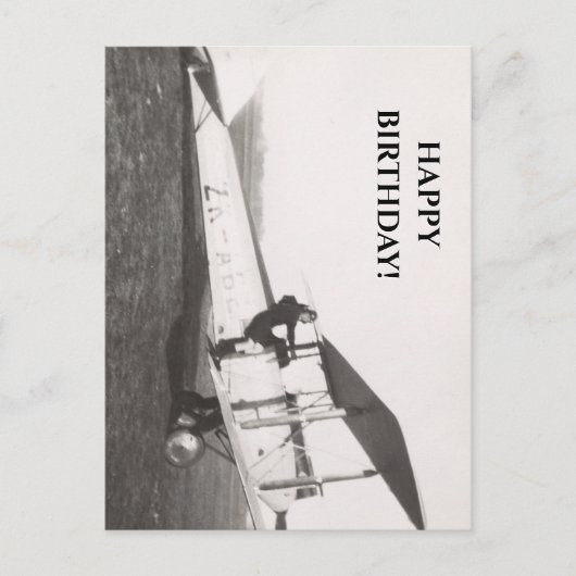 ヴィンテージ写真航空クール誕生日 ポストカード (正面)