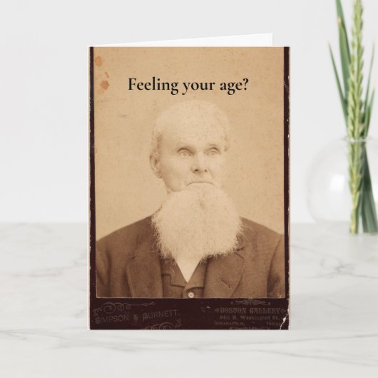 ヴィンテージ写真誕生日カード カード (正面)