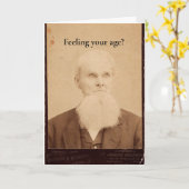ヴィンテージ写真誕生日カード カード (黄色い花)