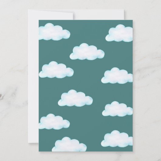 ヴィンテージ写真誕生日パーティータイムフライ 招待状 (裏面)