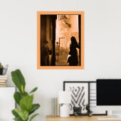 ヴィンテージ写真通りシーン ポスター (ホームオフィス)