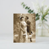 ヴィンテージ写真2人の恋人 ポストカード (スタンド正面)