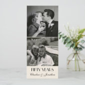 ヴィンテージ写真50年のエレガントタイポグラフィ 招待状 (スタンド正面)