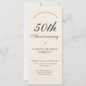 ヴィンテージ写真50年のエレガントタイポグラフィ 招待状 (裏面)