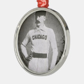 ヴィンテージ写真、スポーツ・シカゴ野球選手 メタルオーナメント (左)