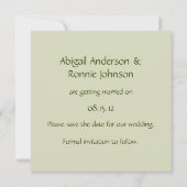 ヴィンテージ写真 ハート型カットアウト 保存日付 セーブザデート (裏面)