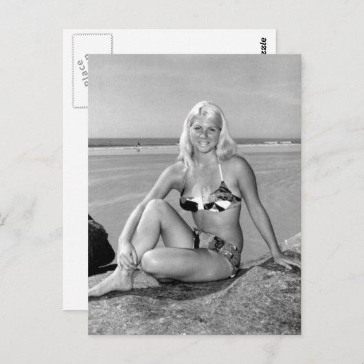 ヴィンテージ写真●ビキニ女の子ココアビーチフロリダ ポストカード (正面/裏面)