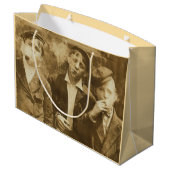 ヴィンテージ写真：喫煙葉巻sepia ラージペーパーバッグ (裏面アングル)