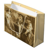 ヴィンテージ写真：喫煙葉巻sepia ラージペーパーバッグ (正面アングル)