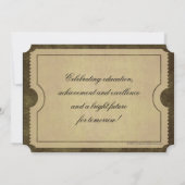 ヴィンテージ写真 大学卒業式チケット招待状 招待状 (裏面)