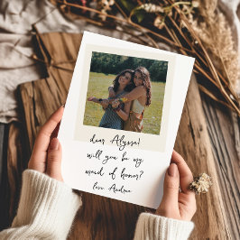 ヴィンテージ写真　手書きの花嫁代理人提案 招待状