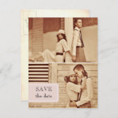 ヴィンテージ写真：日付はがきを保存 案内ポストカード (正面/裏面)