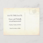 ヴィンテージ写真：日付はがきを保存 案内ポストカード (裏面)