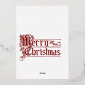 ヴィンテージ写真 箔シーズンカード (裏面)