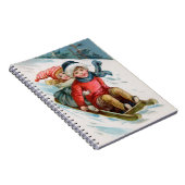 ヴィンテージ冬おもしろい ノートブック (右側)