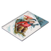 ヴィンテージ冬おもしろい ノートブック (左側)