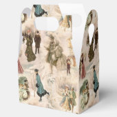 ヴィンテージ冬のおもしろい雪のシーン フェイバーボックス (オープン)