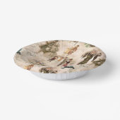 ヴィンテージ冬のおもしろい雪のシーン ペーパーボウル (傾斜あり)