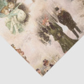 ヴィンテージ冬のおもしろい雪のシーン 薄葉紙 (詳細)