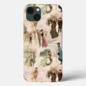 ヴィンテージ冬のおもしろい雪のシーン Case-Mate iPhoneケース (裏面)