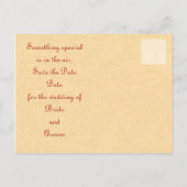 ヴィンテージ冬のそり日付を保存 案内ポストカード (裏面)