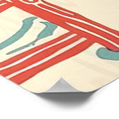 ヴィンテージ冬のクリスマスのポスター ポスター (角)