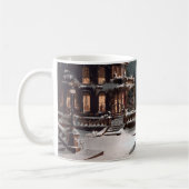 ヴィンテージ冬のクリスマスイブ（月明かり） コーヒーマグカップ (左)