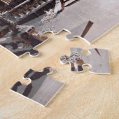 ヴィンテージ冬のクリスマスイブ(月明かり) ジグソーパズル (側面)