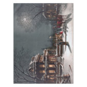 ヴィンテージ冬のクリスマスイブ（月明かり） テーブルクロス (正面)