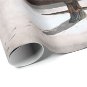 ヴィンテージ冬のクリスマスイブ（月明かり） ラッピングペーパー (ロールコーナー)