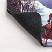 ヴィンテージ冬のシーンのクリスマスプレゼント マウスパッド (コーナー)