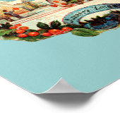 ヴィンテージ冬のシーントレイン&ステーション ポスター (角)