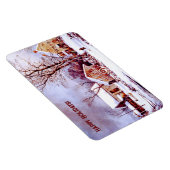 ヴィンテージ冬のシーン。クリスマスプレゼント磁石 マグネット (右側)