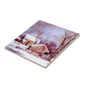 ヴィンテージ冬のシーン。クリスマスプレゼント タイル (側面)