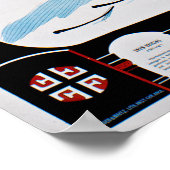 ヴィンテージ冬のノルウェーでのスキー旅行 ポスター (角)