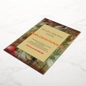 ヴィンテージ冬のフローラクリスマスベビーシャワー 箔招待状 (回転した状態)