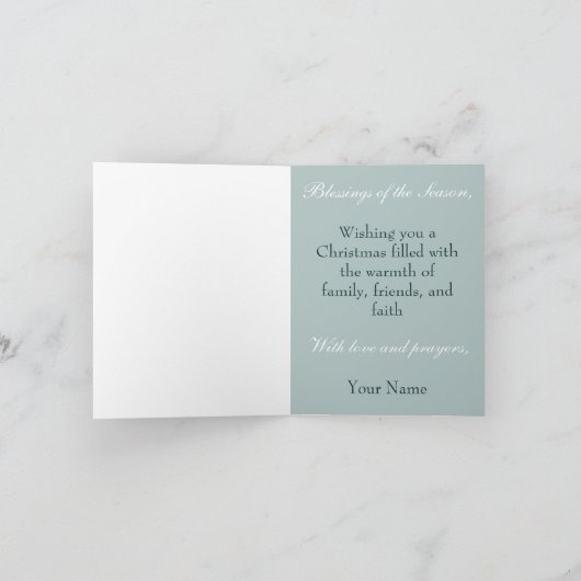 ヴィンテージ冬のワンダーランド:(鳥)ショウジョウコウカンチョウクリスマス シーズンカード (内部)