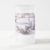 ヴィンテージ冬の国のシーンのクリスマスプレゼント ビールジョッキ (中央)