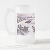 ヴィンテージ冬の国のシーンのクリスマスプレゼント ビールジョッキ (左)