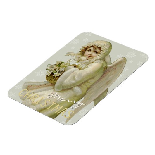 ヴィンテージ冬の天使CC0618クリスマスマグネット マグネット (左側)
