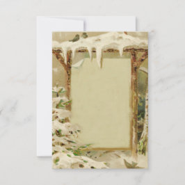 ヴィンテージ冬の庭のシーンに追加テキスト