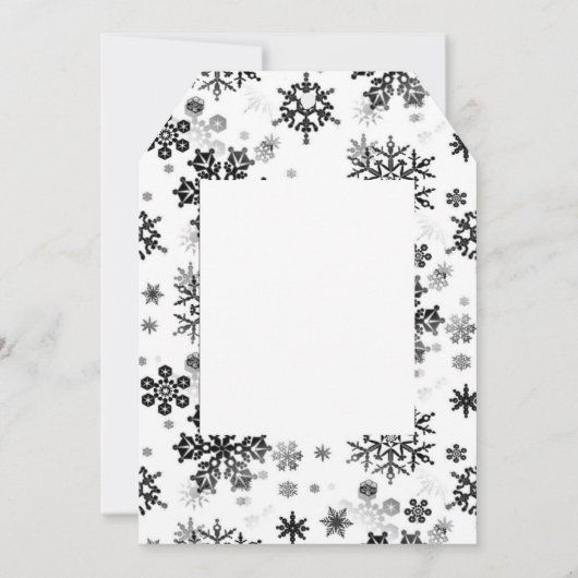 ヴィンテージ冬の教会 5"X7" ギフトタグ (裏面)