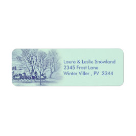 ヴィンテージ冬の景色 ラベル
