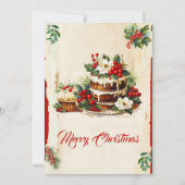 ヴィンテージ冬の果実ボタニカルメリークリスマス シーズンカード (正面)
