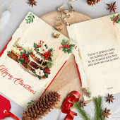 ヴィンテージ冬の果実ボタニカルメリークリスマス シーズンカード