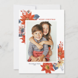 ヴィンテージ冬の植物学写真メリークリスマス シーズンカード