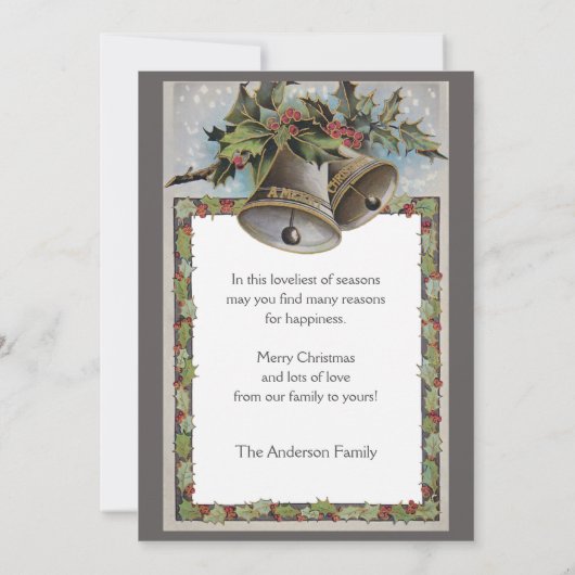 ヴィンテージ冬の父クリスマス シーズンカード (裏面)