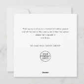 ヴィンテージ冬の町のクリスマス企業の シーズンカード (裏面)