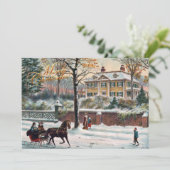 ヴィンテージ冬の通り メリークリスマス シーズンカード (スタンド正面)